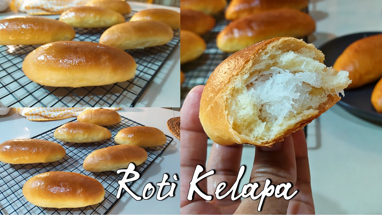 RESEP ROTI KELAPA //LEMBUT, MANIS DAN WANGI// COCONUT BREAD