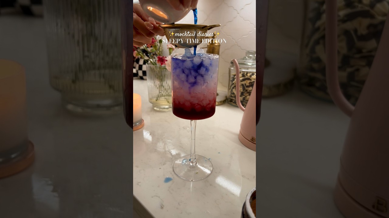Drink this to sleep like a baby! Sleepy time mocktail #mocktail #asmr #cozyvibes #sleepytime