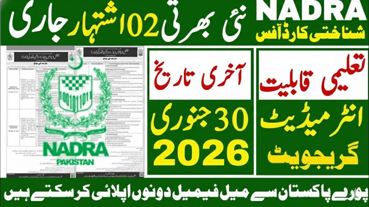 NADRA Jobs 2026 Online Apply | Junior Executive, Deputy Director & More | Complete Guide 