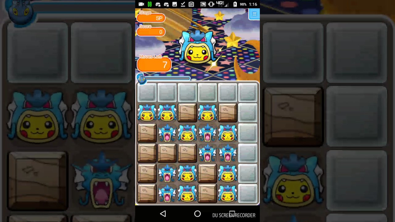 Pokemon Shuffle - Shiny Gyarados Safari, Gyarados Pikachu