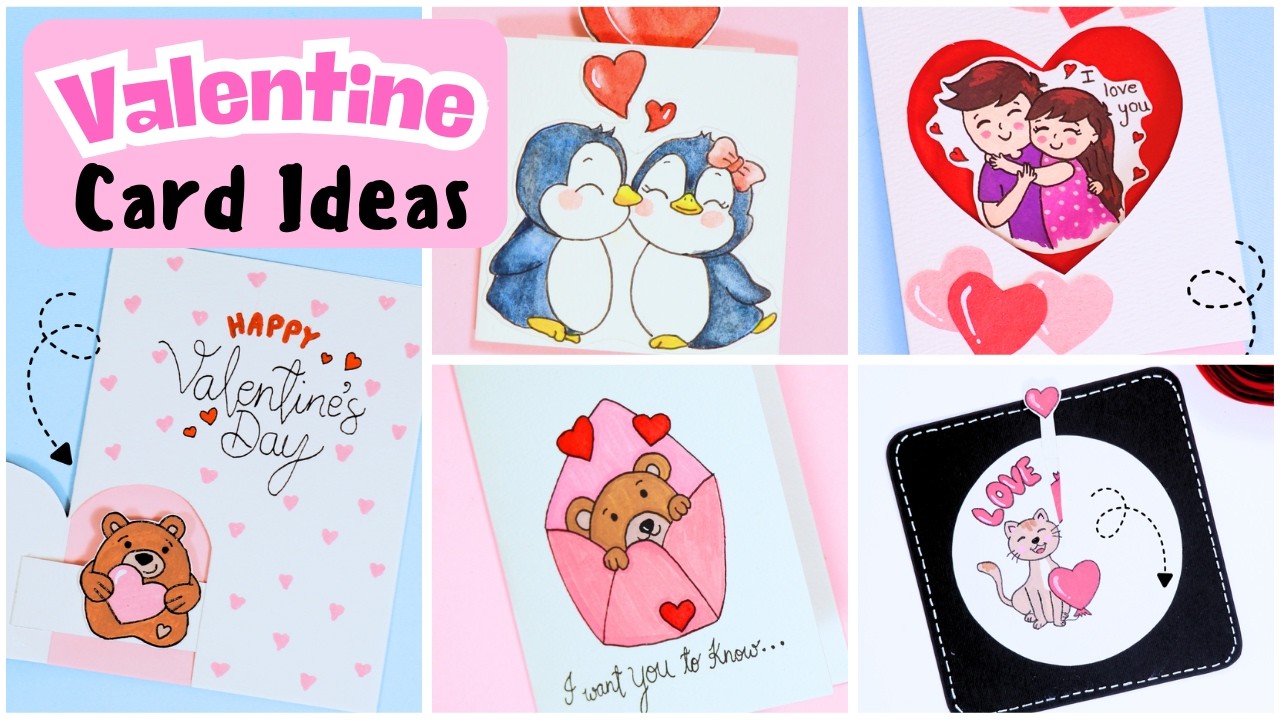 6 Easy DIY Valentine's Day Cards! ❤️ Cute Handmade Card Ideas for Beginners