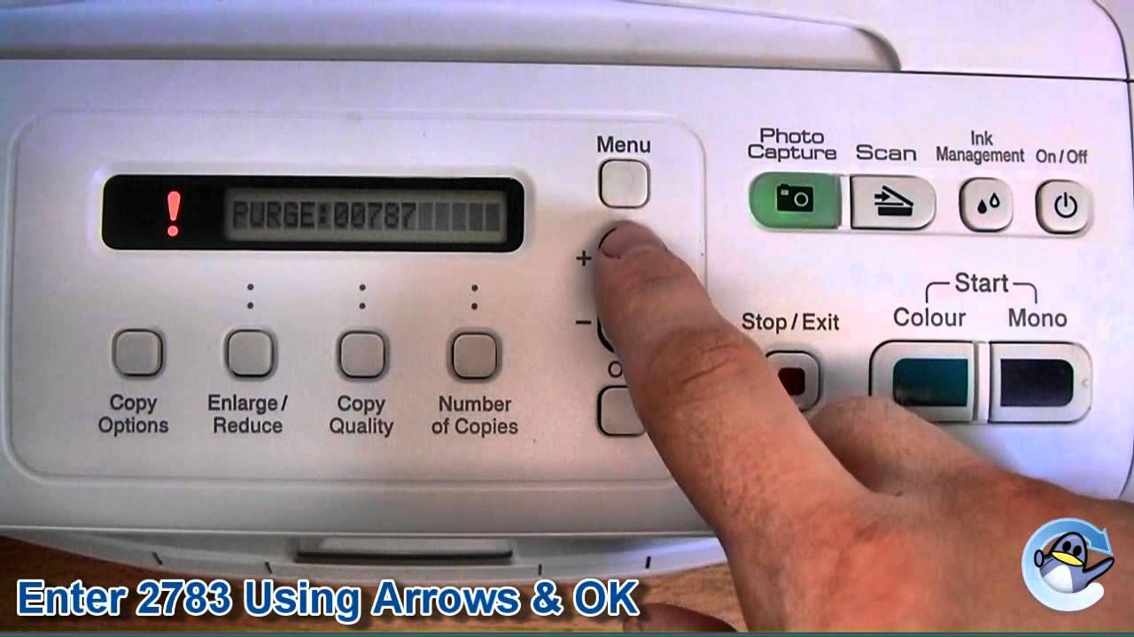 How to Reset Purge Counter on Brother DCP-195C or DCP-197C Printer