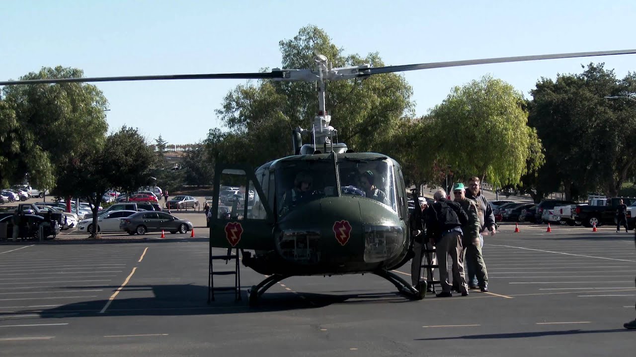 Veterans Day 2015 Las Positas College WWII Veterans UH-1H Iroquois “Huey” Landing LONG