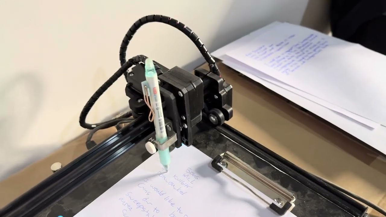 写字机图片文字单线打印This writing machine supports single-line printing of both Chinese and English image text