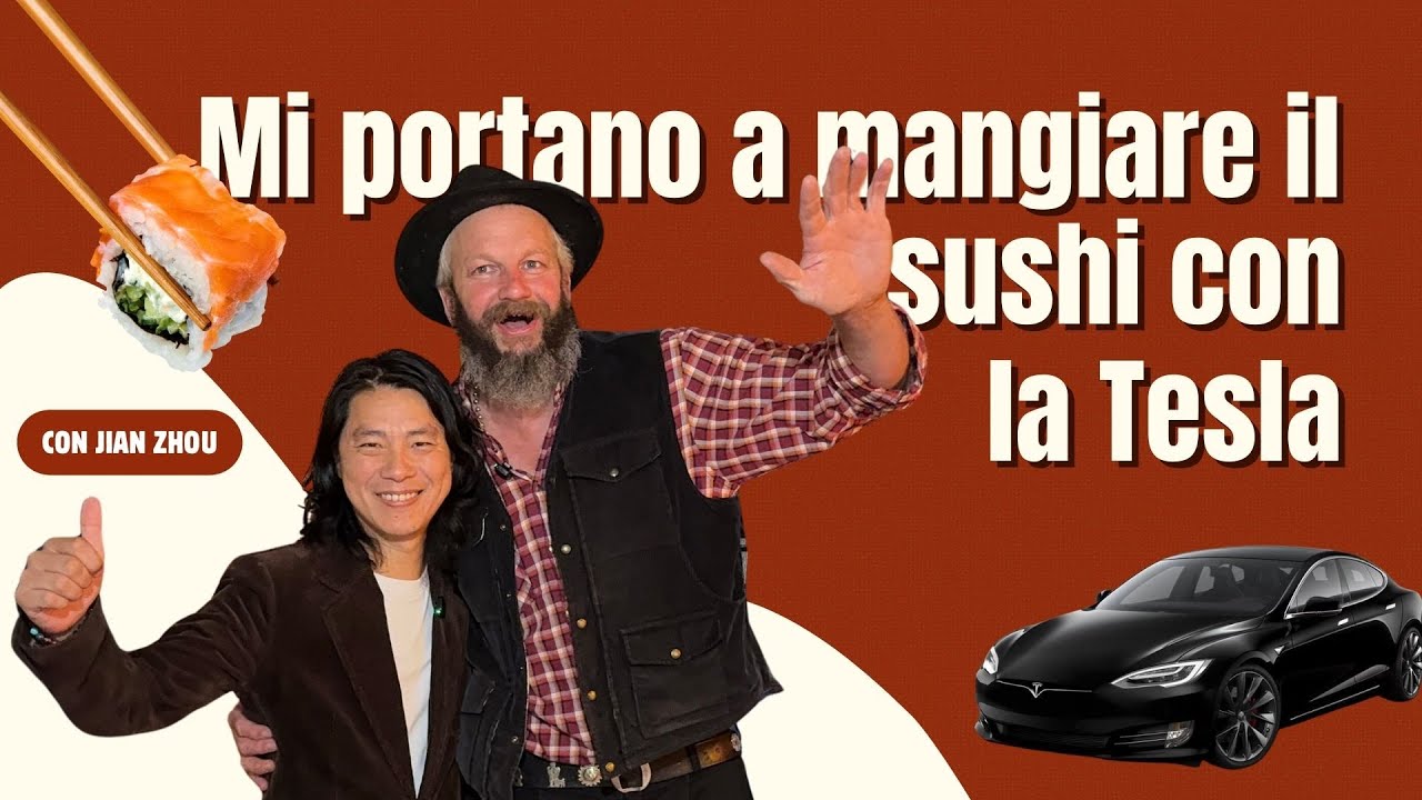 Mi portano a mangiare il sushi con la Tesla 😱