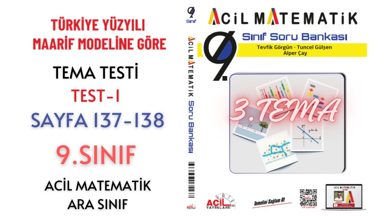 9.Sınıf Soru Bankası TEMA TESTLERİ Test-1 (Sayfa 137-138)