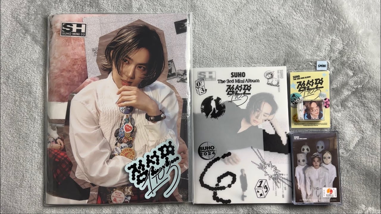 ♡Unboxing Suho 수호 3rd Mini Album 점선면 1 to 3 (?, !, Tape & SMini Ver.)♡