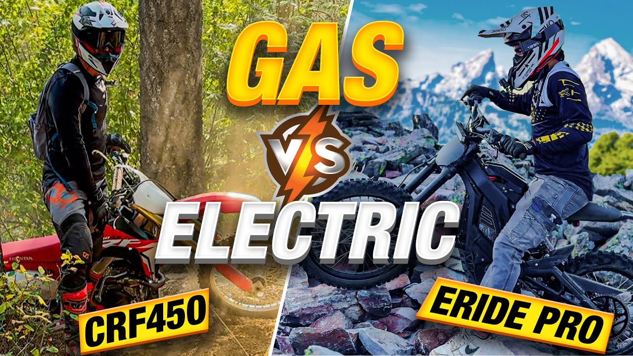CRF450 против ERide Pro SR | Экстремальное противостояние на одиночной трассе по суровой местности