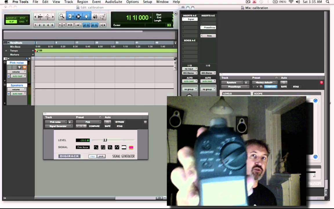 Speaker calibration for film/tv sound mixing