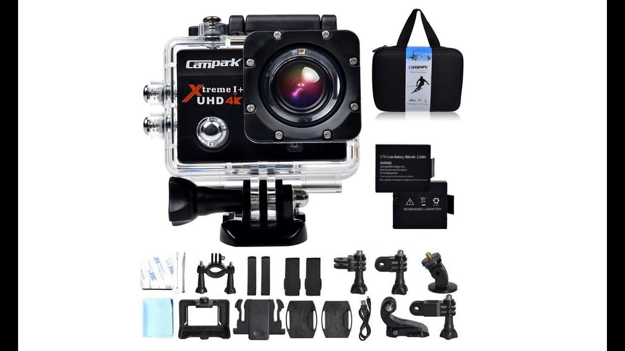 Campark@ Action Camera 4K@30fps WiFi Slowmotion