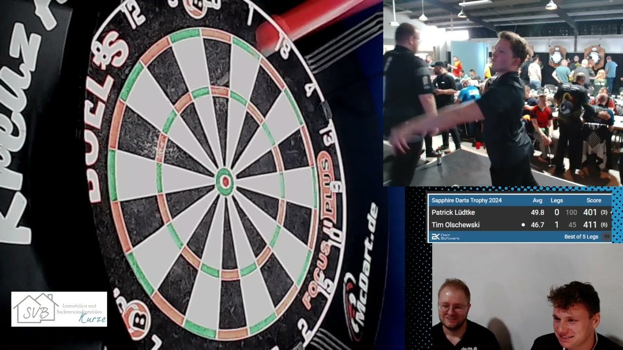 Sapphire Darts Trophy 2024: Patrick Lüdtke vs Tim Olschewski - Kommentar: Tom Kirsten + @dartn