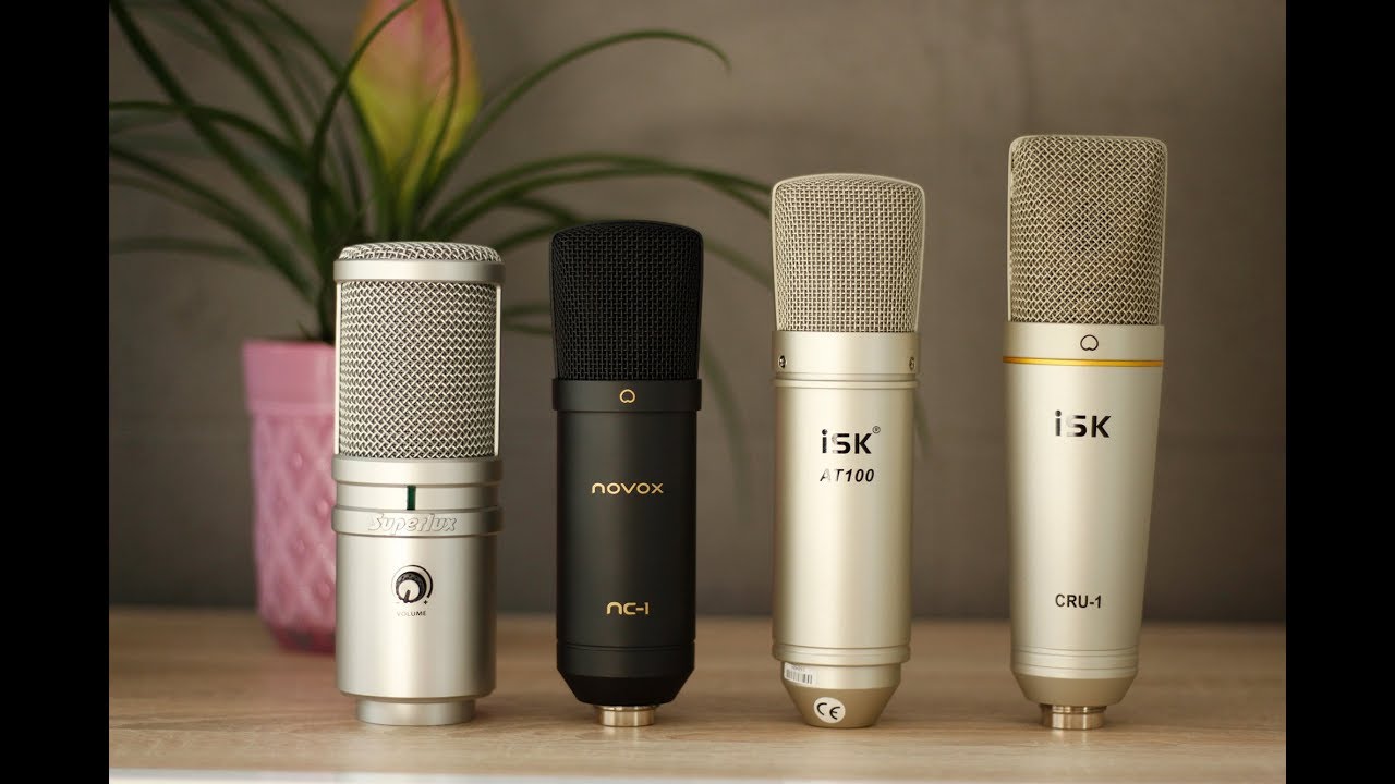 Superlux E205U x Novox NC-1 x ISK AT-100 x ISK CRU-1 - Test mikrofon&oacute;w pojemnościowych USB