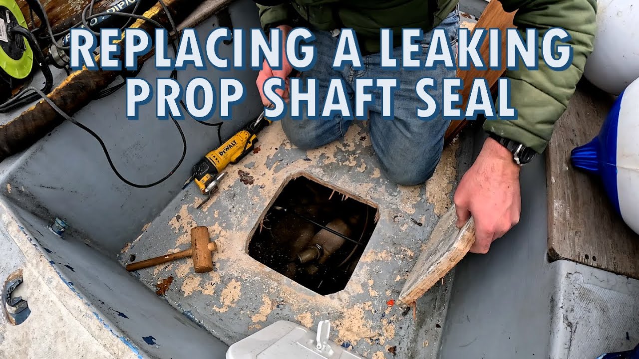 I CUT A HOLE IN MY BOAT! Replacing a leaking propeller shaft seal