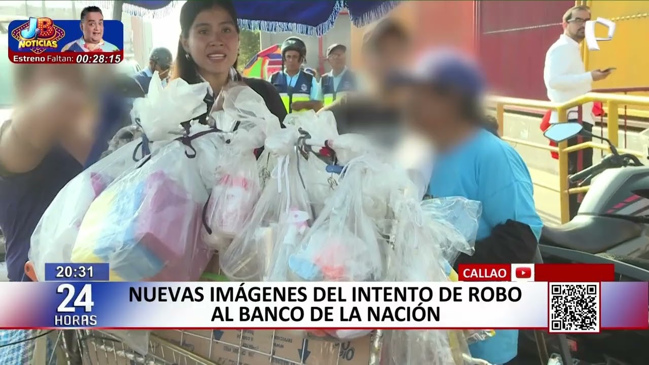 Nuevas cámaras de seguridad captan robo a Banco de la Nación en Minka Callao
