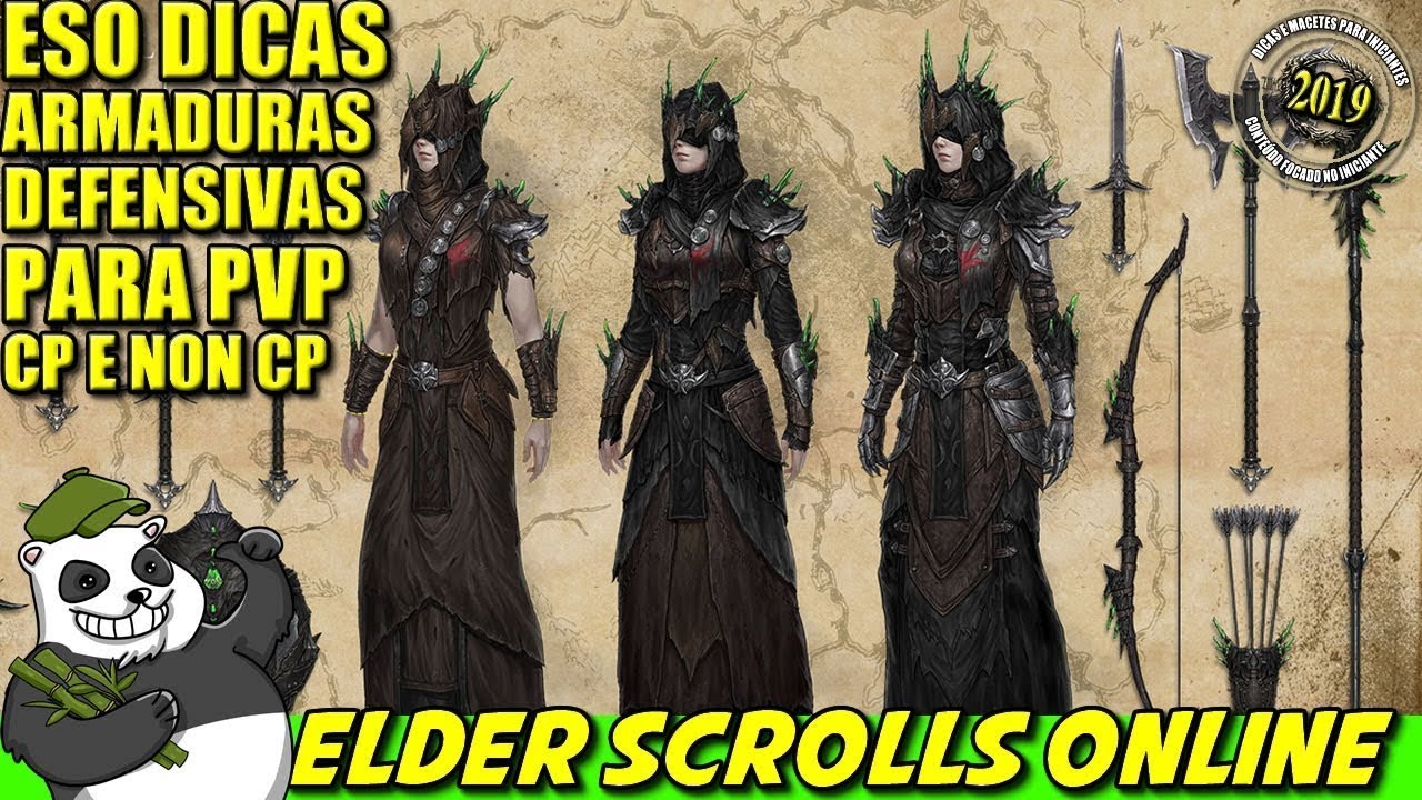 ESO GUIA Armaduras Defensivas analisadas: Melhores Sets defensivos para PVP Theorycraft com o Panda