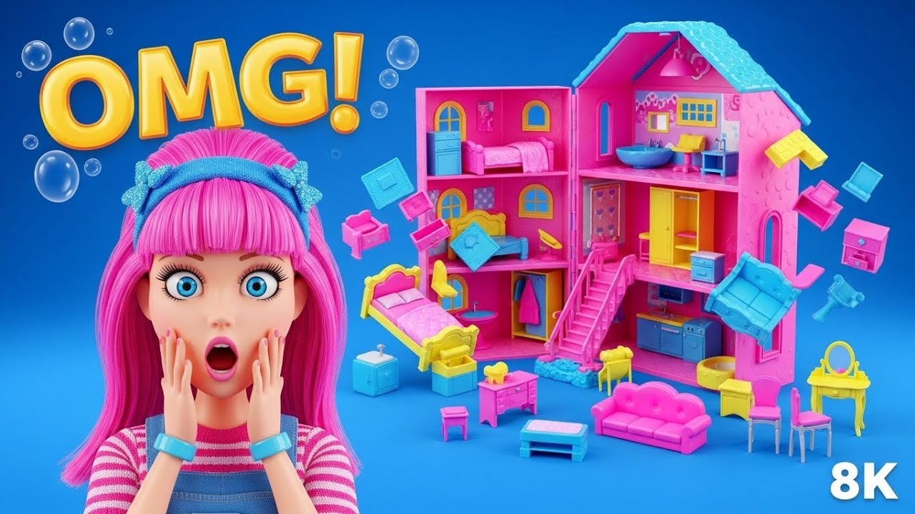 Minutes Barbie Home Toys Unboxing 🏠 | Cute Barbie Bedroom Collection | ASMR (No Music)