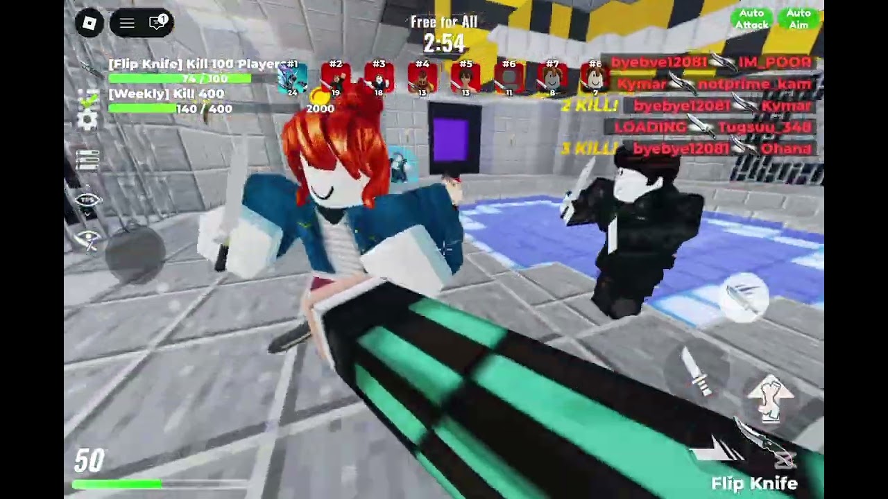 Cooking in knife arena