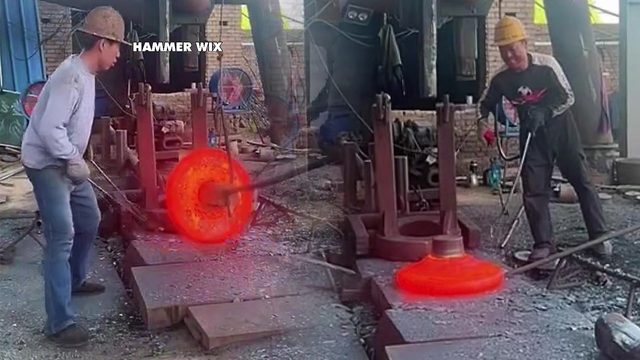 The Process Of Forging Steel Using Giant Hydraulic Hammers Part 565