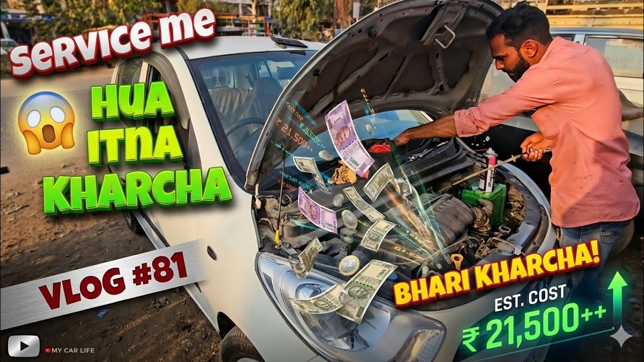 Vlog #81 | Aaj Car Ki Service Bhi Ho Gayi | i10 Kappa 1.2 Service | Bpl Biker Vlogs