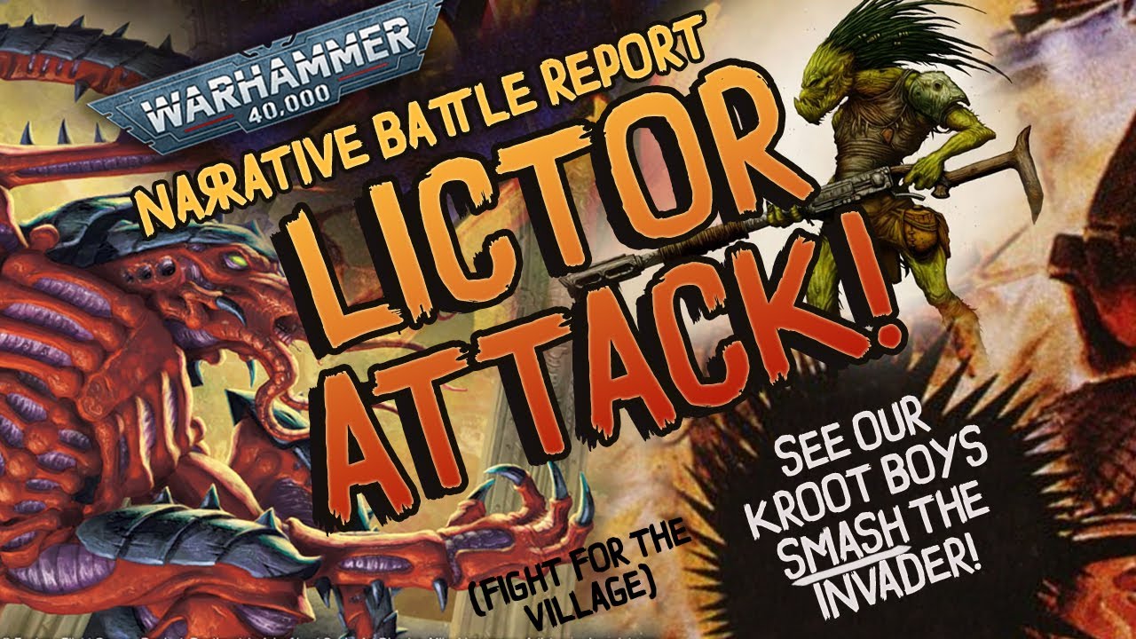 LICTOR ATTACK! Kroot Village Skirmish Narrative Battle Report Warhammer 40K 10th Edition