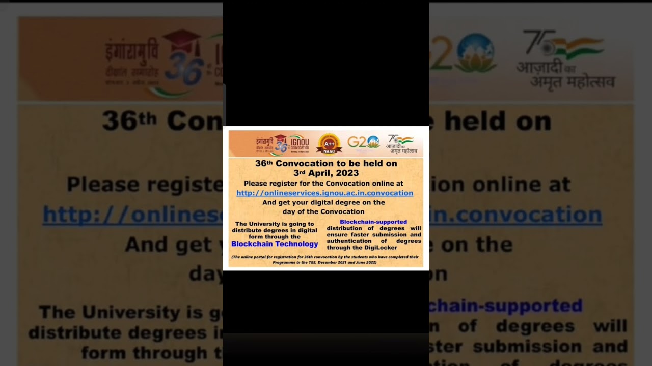 ignou 36 Convocation digital degree #new #ignou #degree #viral