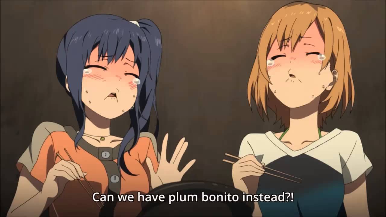 Shirobako - eating sour plum