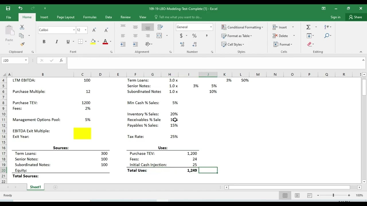 Leverage Buyout Model (LBO)
