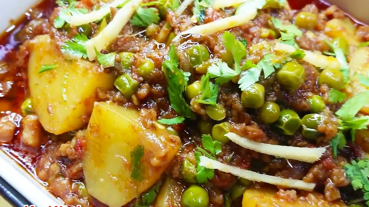 Aloo Matar Keema مزیدار آلو مٹر قیمہ بنانے کا آسان طریقہ Mince with Pea and potatoes/Huma ka Kitchen