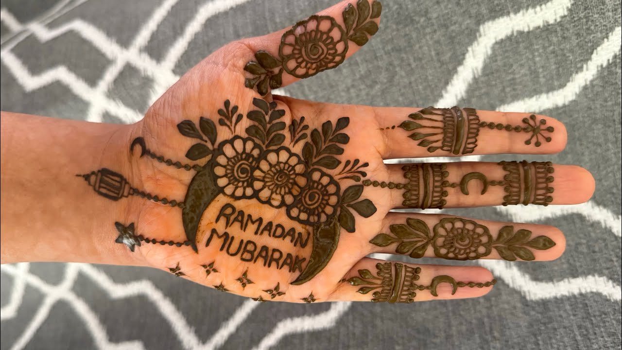 Ramadan Mubarak Mehndi Design 🌙✨ | Beautiful Front Hand Henna Tutorial Special Ramadan Mehndi 2026 🌙