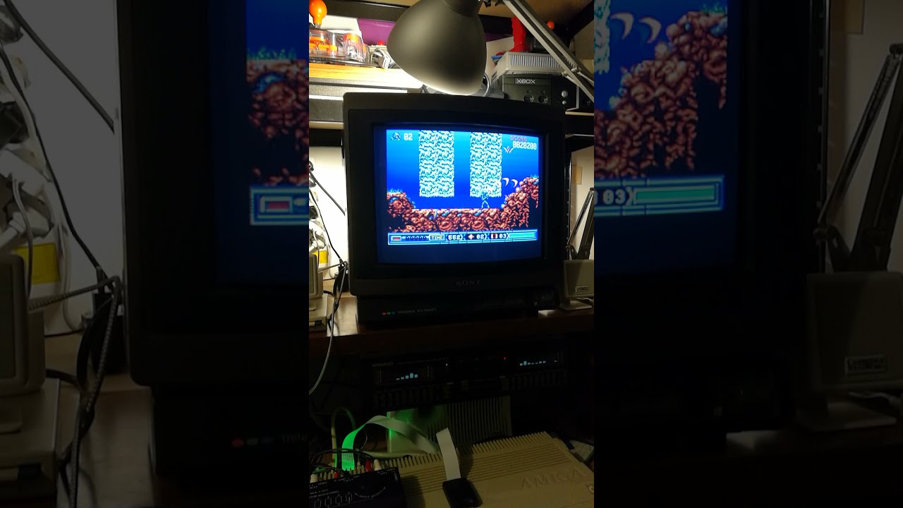 Amiga500 WB 1.3 whdload via JST , sdbox (microsd parallel Port hdd).