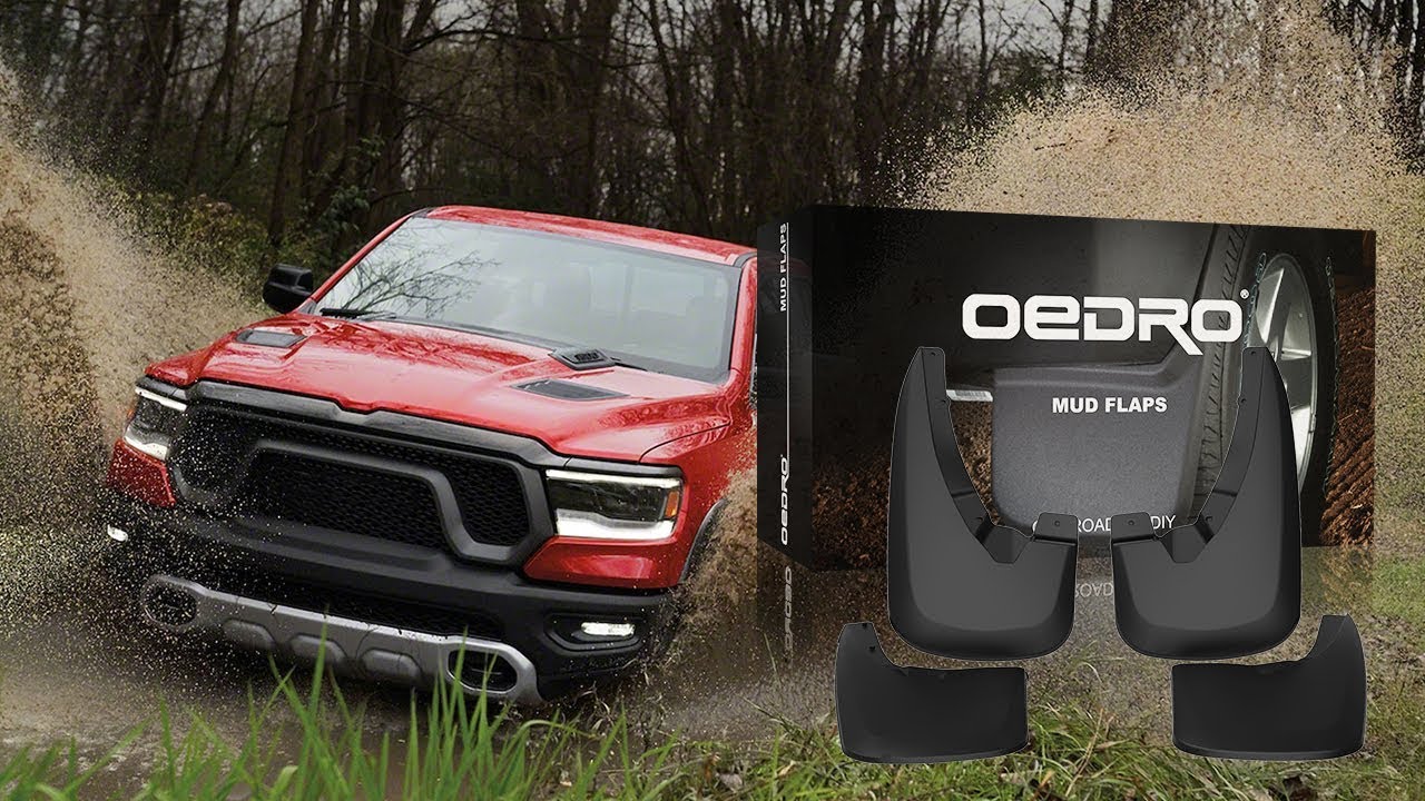 OEDRO Upgraded Front & Rear Mud Flaps | 2009-2018 Dodge Ram 1500