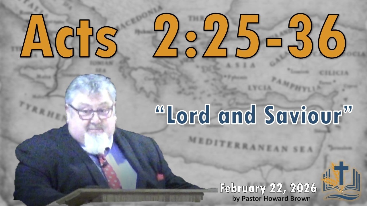 Acts  2:25-36  “Lord and Saviour”  Sermon #16 - February 22, 2026