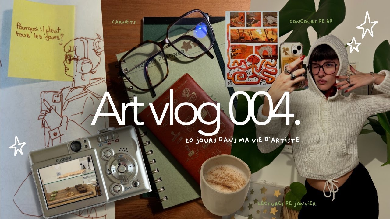 Art Vlog | concours de bd, carnets et bla-bla ｡𖦹°‧⋆˚࿔