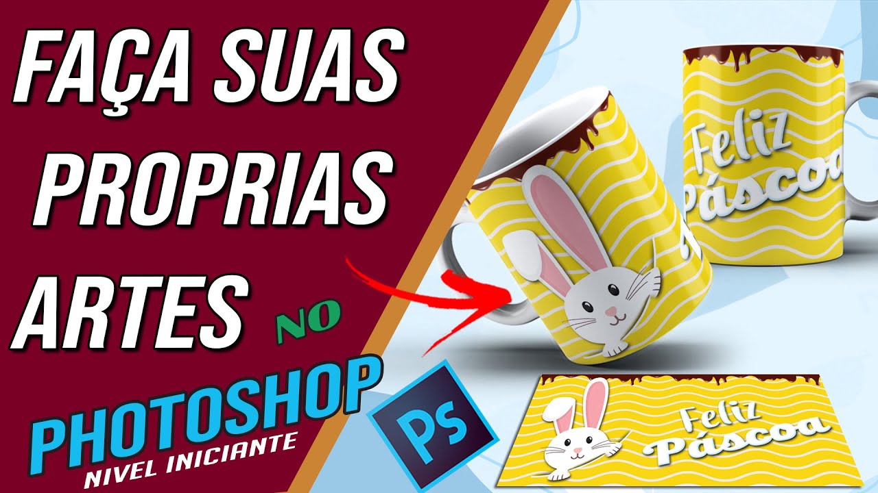 como fazer arte para caneca no photoshop iniciante #sublimação