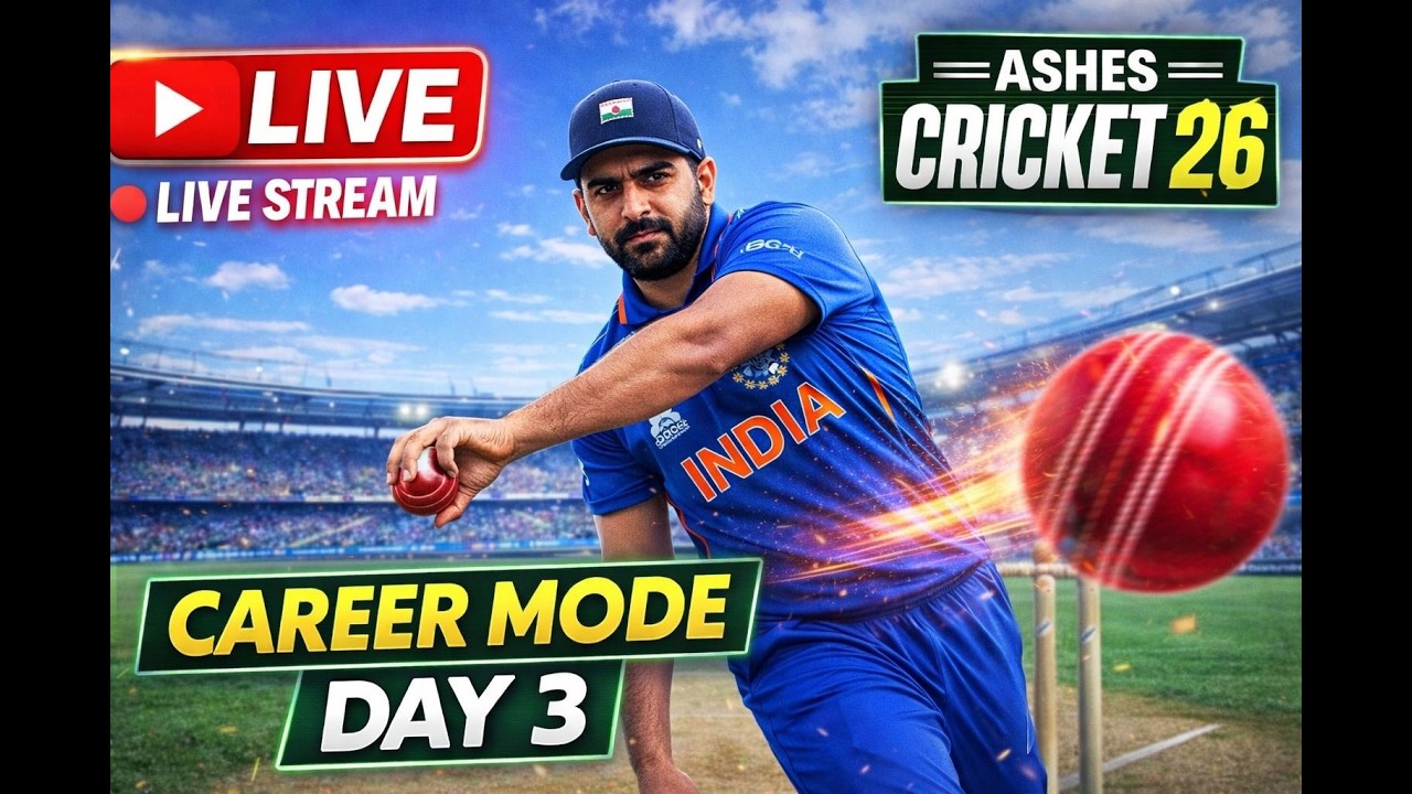 LIVE 🔴 DREAM OF PLAYING FOR INDIA CAREER MODE CRICKET26 DAY3 #t20worldcup #cricket