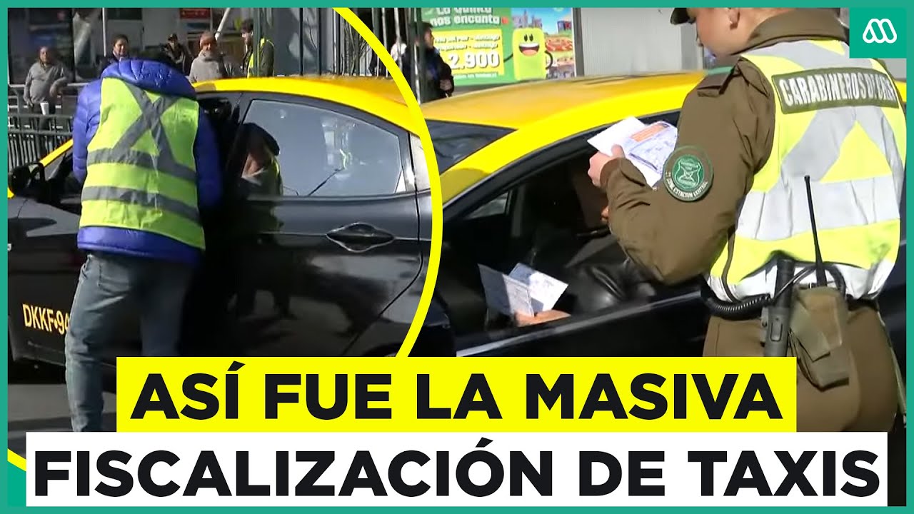 Masiva fiscalización a taxis en Santiago: 26 vehículos retirados y 3 personas fueron detenidas