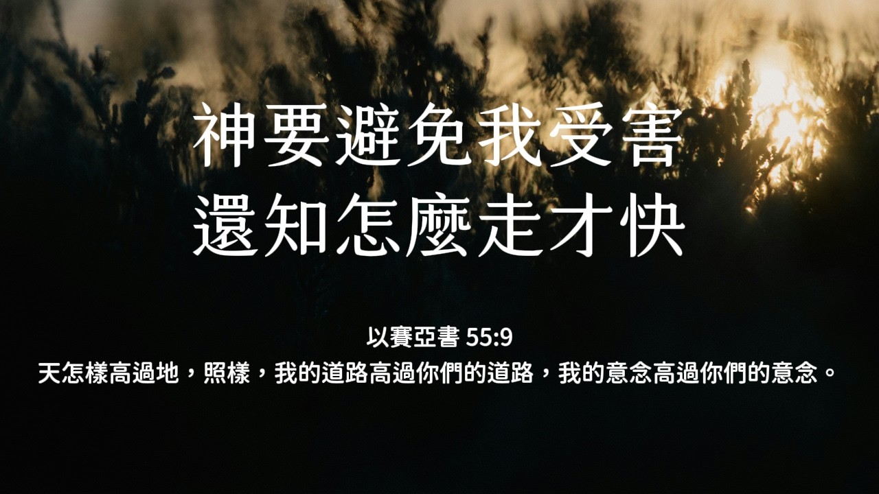 禱告時光《神要避免我受害，還知怎麼走才快》