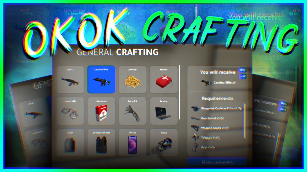 okokCraftingV2 - The #1 Best-Selling Crafting System in FiveM