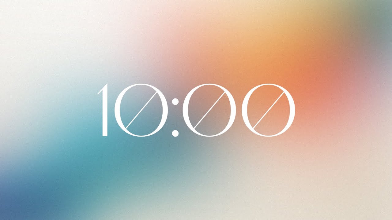 10 Minute Timer - Soft Gradient Aesthetic | Minimalist Countdown