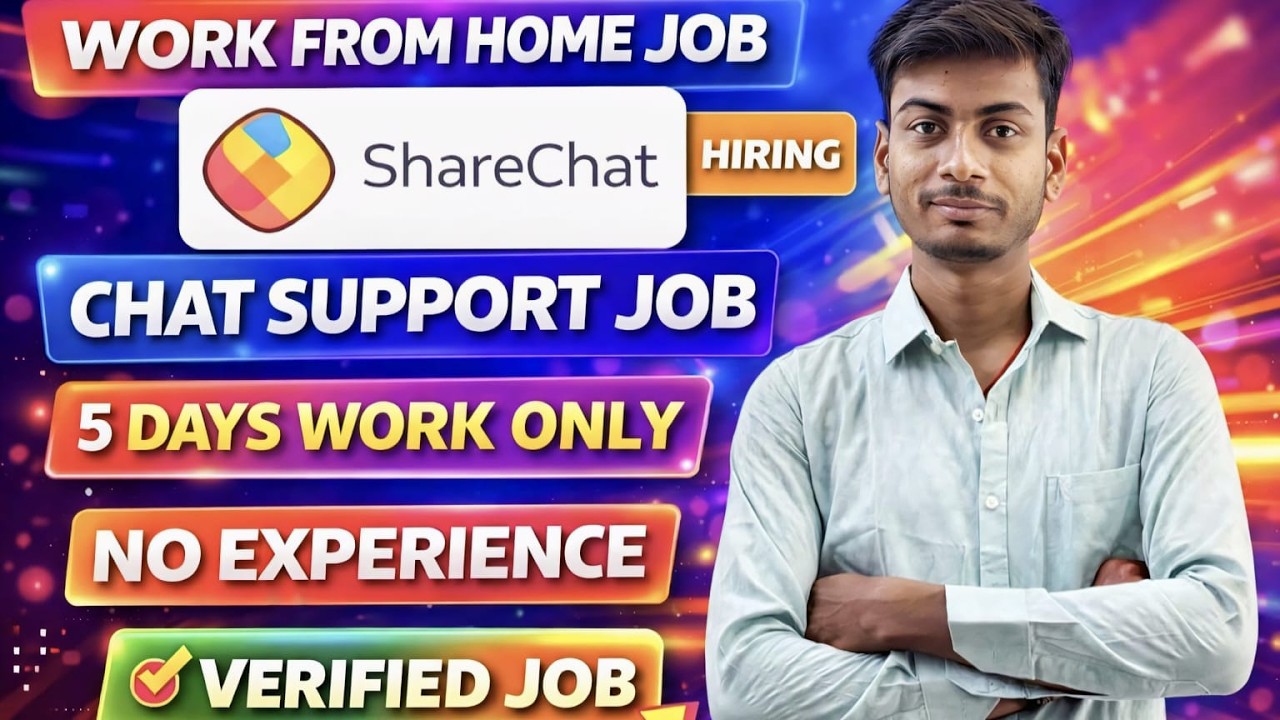 🔴ShareChat Work From Home Jobs 2026 | Freshers Apply Online ✅