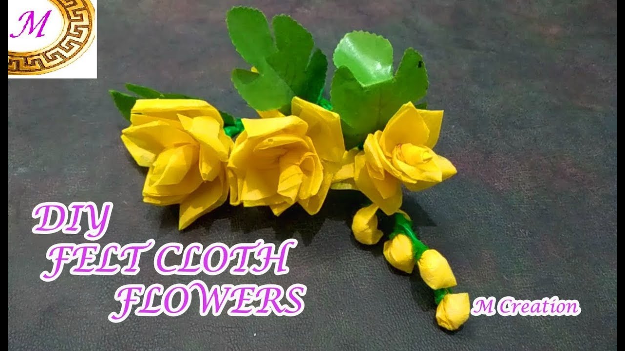 Artificial flower making|diy felt cloth cloth flowers