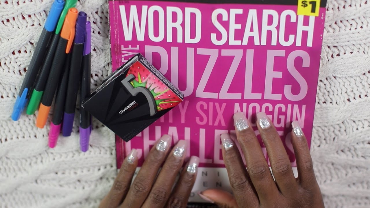 HARD Word Search ASMR Chewing Gum