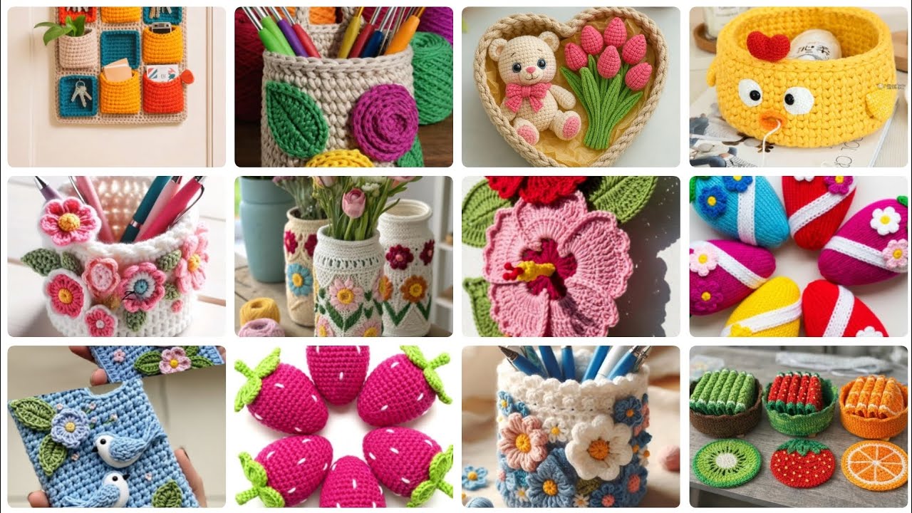 Impresionantes y hermosas ideas de patrones de crochet a mano para la decoración del hogar. 