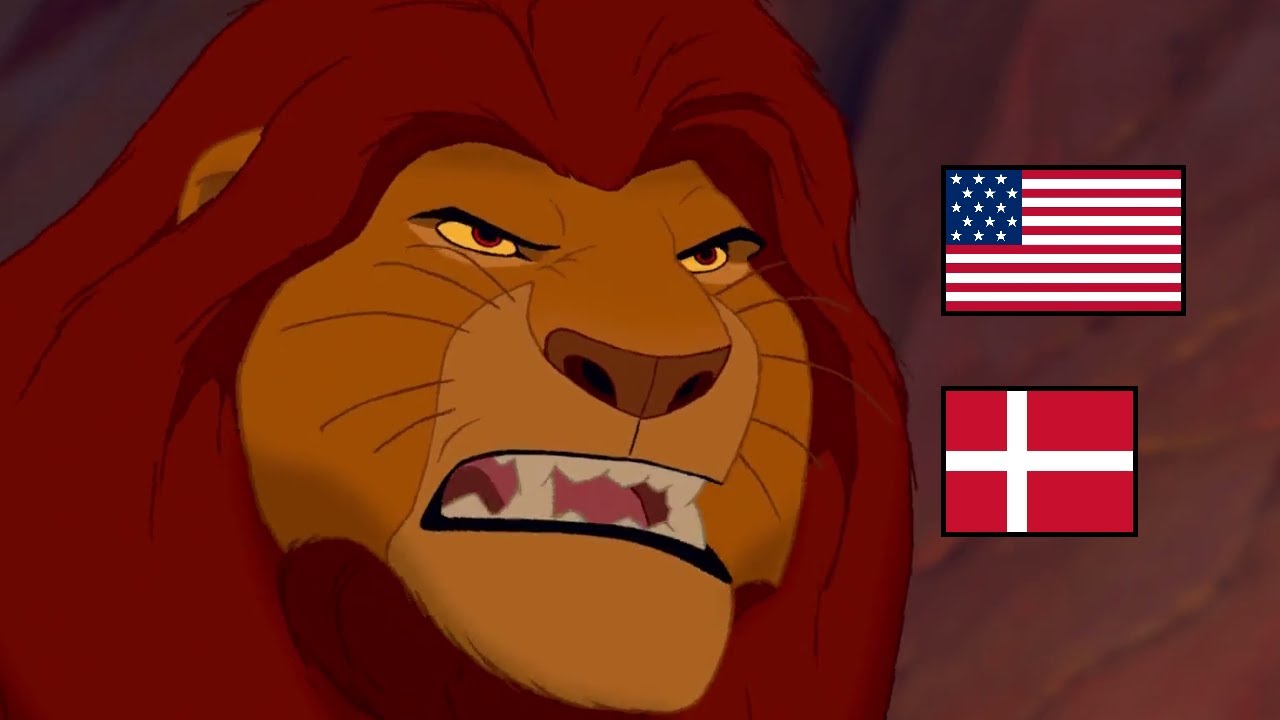 Lion King: English vs. Danish Dub (1994/2019)