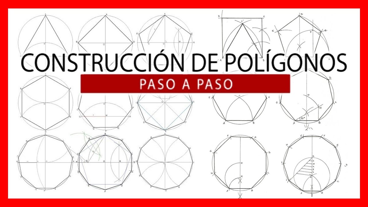 😱 POLÍGONOS REGULARES dibujo técnico 🤤 Recopilación de todos los métodos inscritos y según el lado