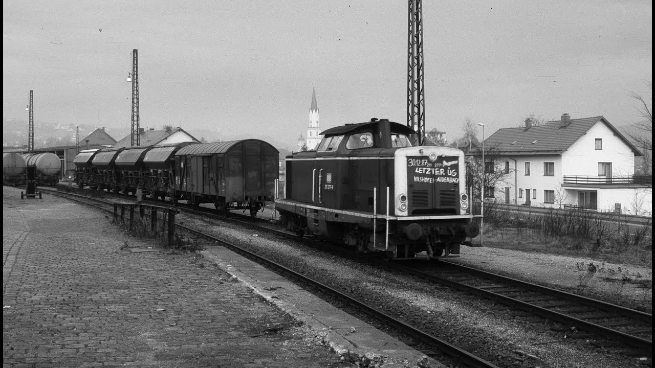 allerletzter Güterzug Aidenbach-Vilshofen mit BR 211 277 am 30.12.1987