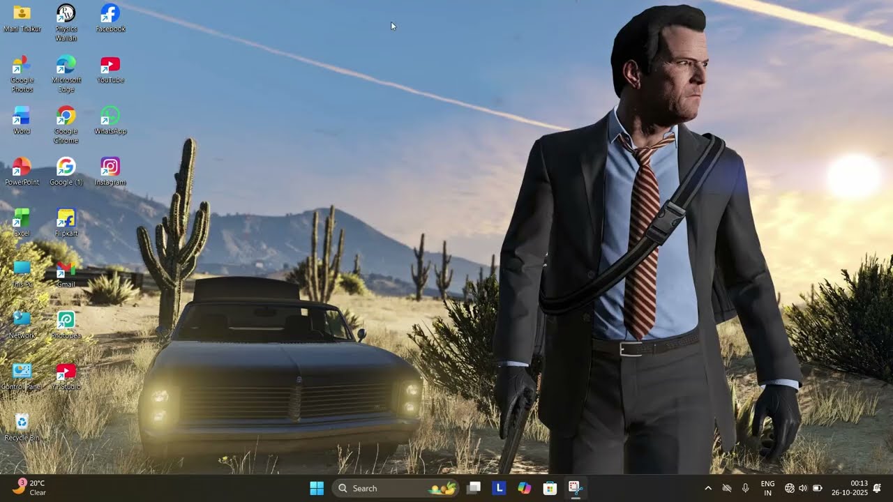 Installing GTA V wallpaper on my pc #gta5