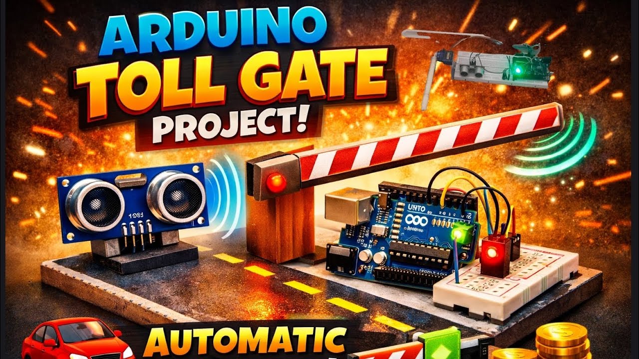 Automatic Toll Gate using Arduino | Smart Barrier System with Ultrasonic Sensor 🚗⚡