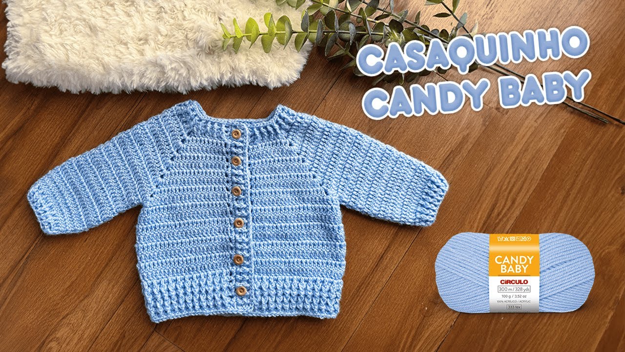 Casaquinho de croch&ecirc; Candy Baby