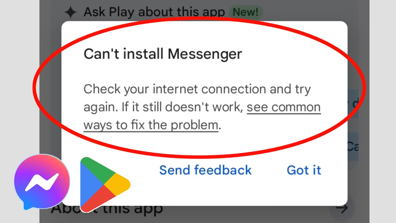 Исправление проблемы с установкой Messenger из Play Store || Попробуйте ещё раз, если проблема не...